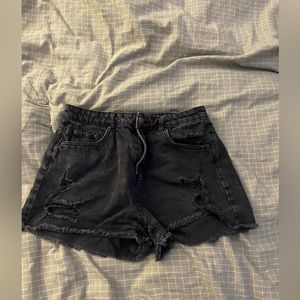 Jean shorts with intentional tears